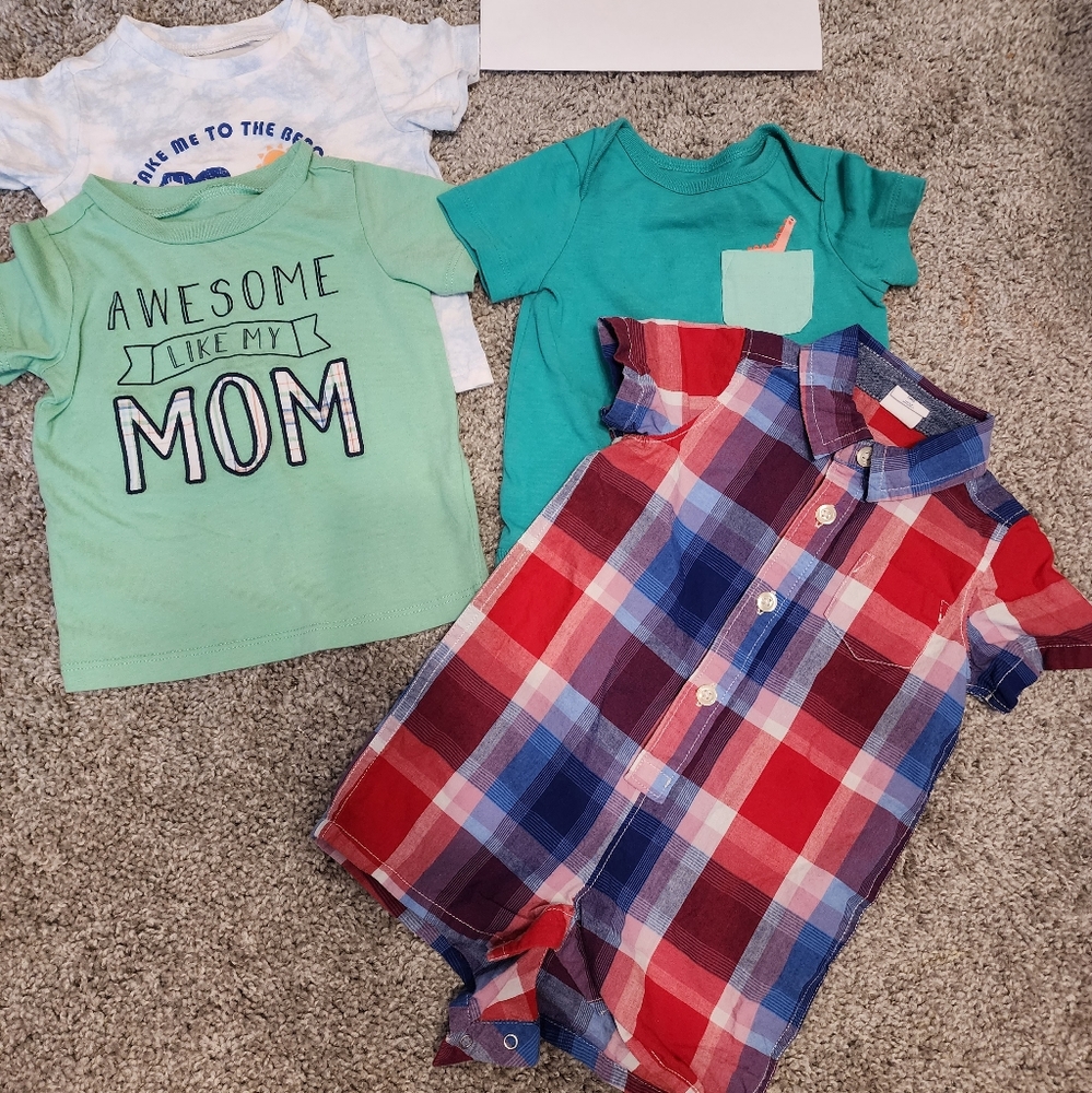3-6 month onesie & shirt lot